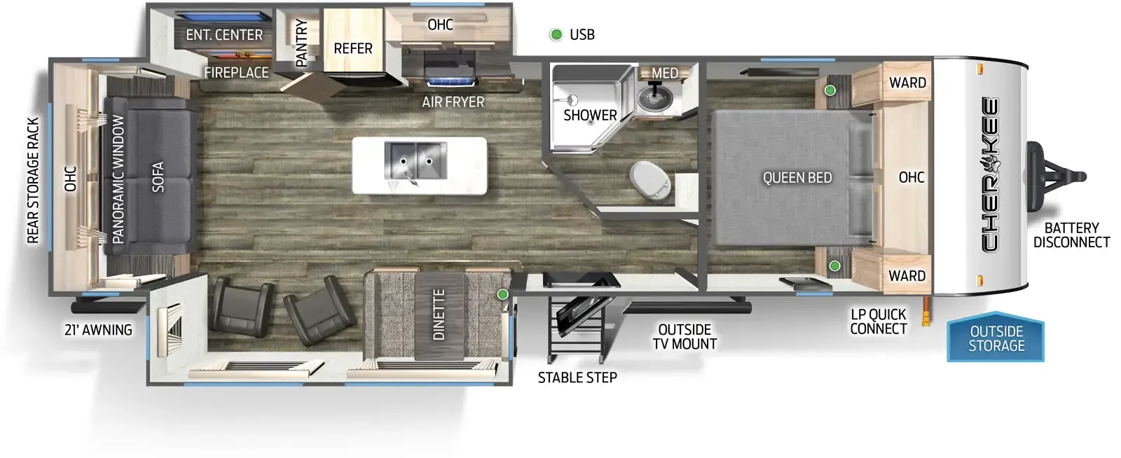 2025 Forest River Cherokee 274WK - Floor plan