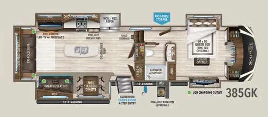 Grand Design Solitude 385GK floor plan
