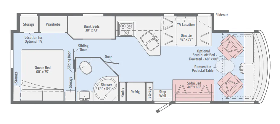 Winnebago Vista 31BE floor plan