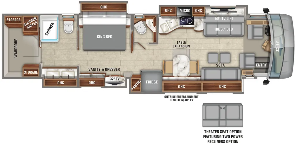 2019 Entegra Coach Cornerstone 45F floor plan