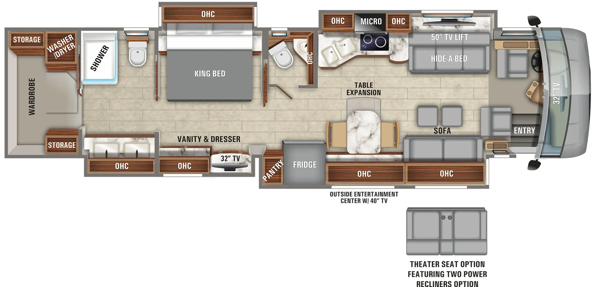 2019 Entegra Coach Cornerstone 45F - Floor plan