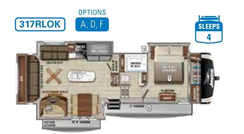 Jayco Eagle 317RLOK floor plan