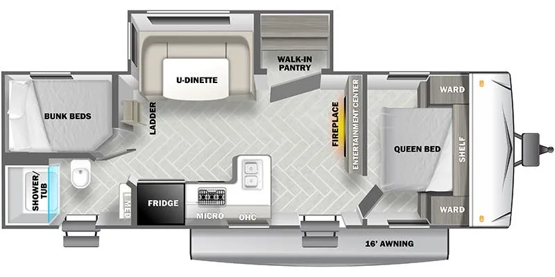 Forest River EVO Lite 2400BH floor plan