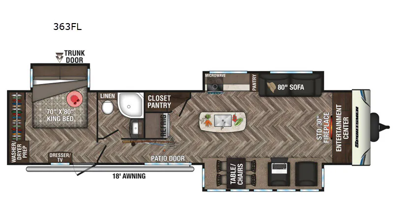2021 K-Z Sportsmen Destination 363FL - Floor plan