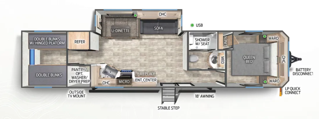 2023 Forest River Timberwolf 39TN - Floor plan