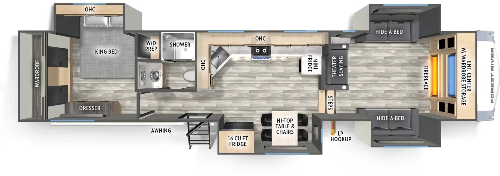 2025 Forest River Cardinal 35FL - Floor plan