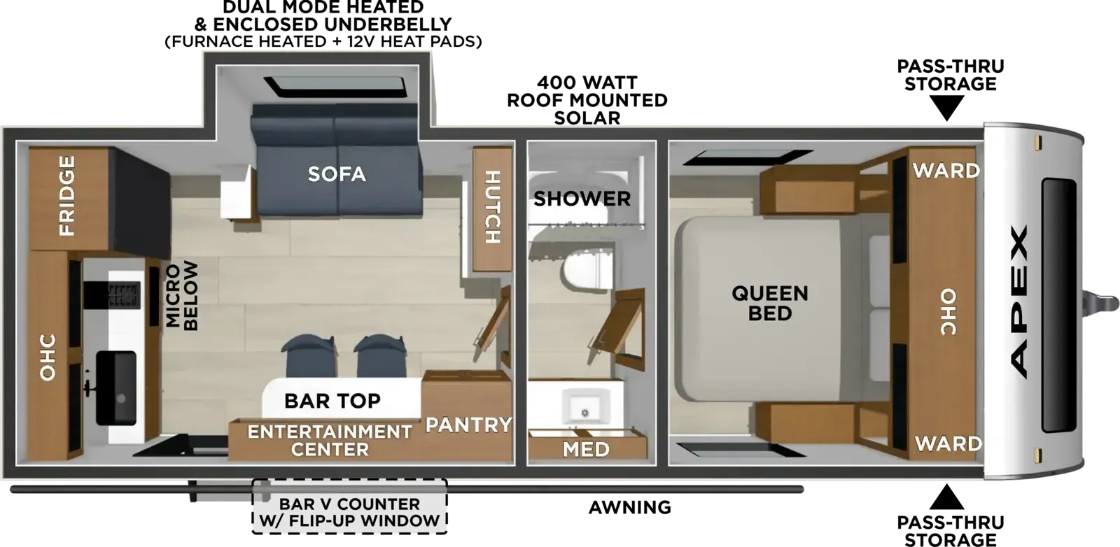 Coachmen Apex Nano 216RKS floor plan