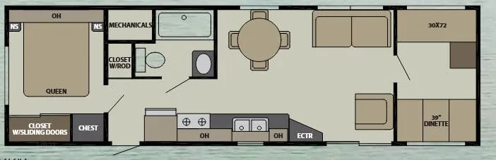 Canterbury RV Bayview 38-BUNK floor plan