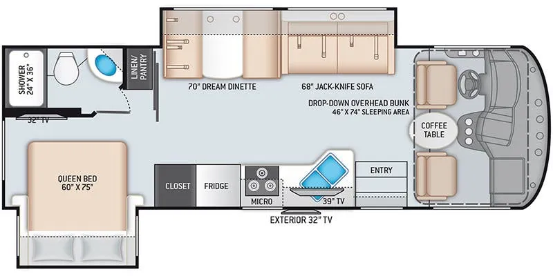 Thor Motor Coach Freedom Traveler A27 floor plan