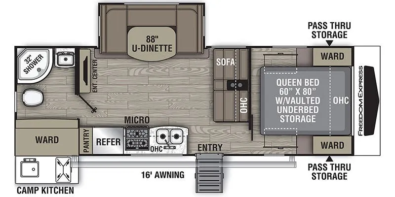 Coachmen Freedom Express Ultra Lite 248RBS floor plan