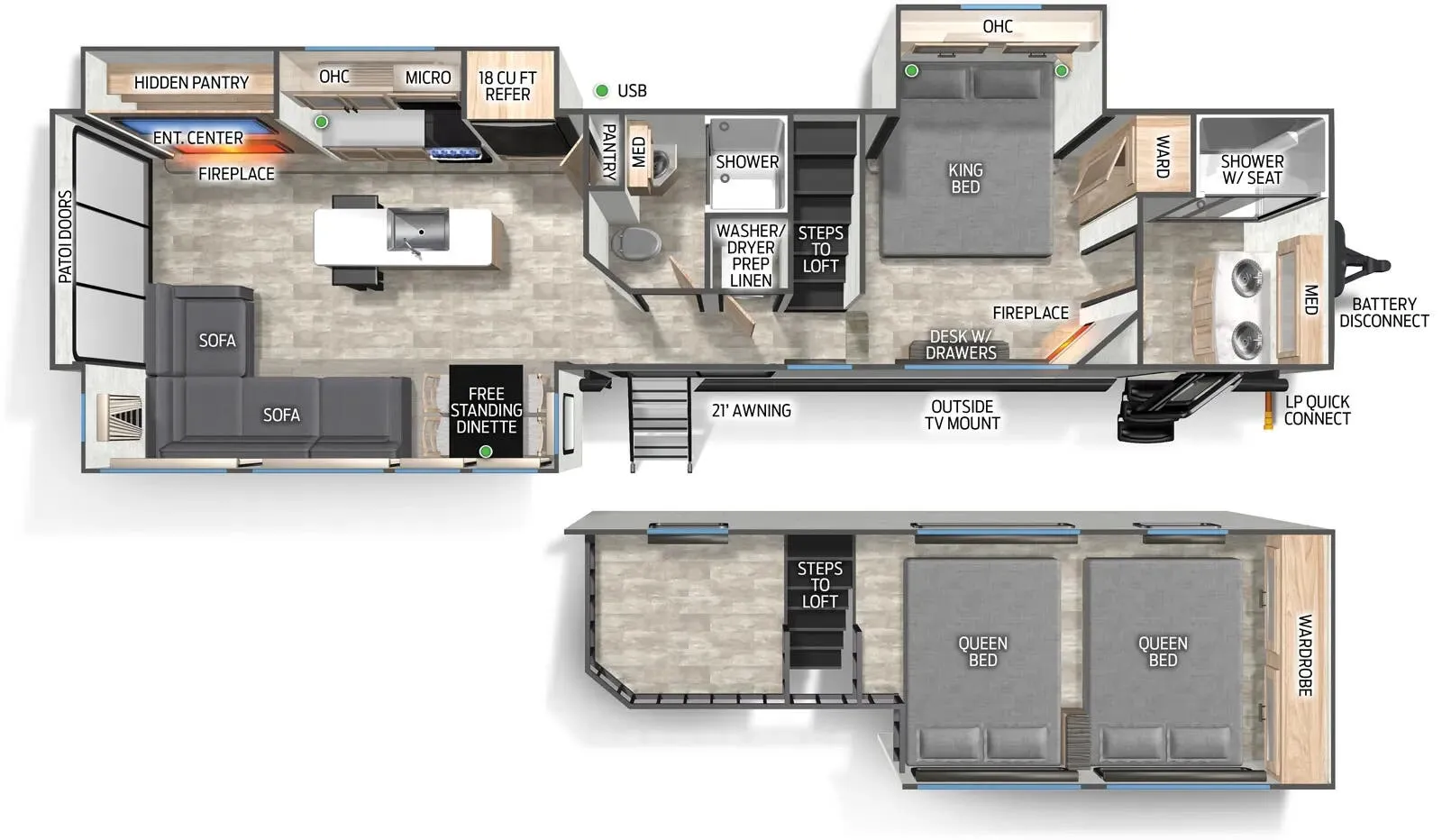 Forest River Cherokee Timberwolf 39JM floor plan