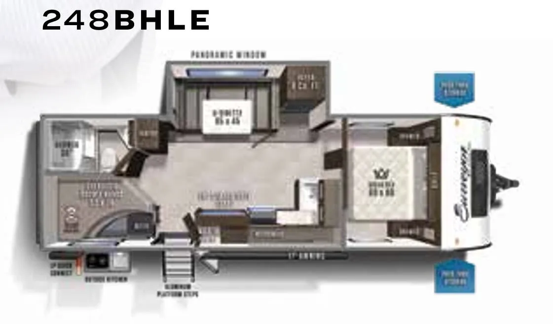 2021 Forest River Surveyor Legend 248BHLE floor plan
