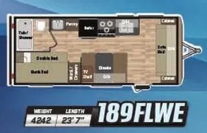 Keystone Springdale 189FLWE floor plan