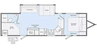 2021 Winnebago Voyage 3033BH - Floor plan