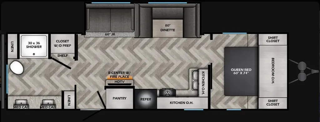 2026 CrossRoads Zinger 280RB floor plan