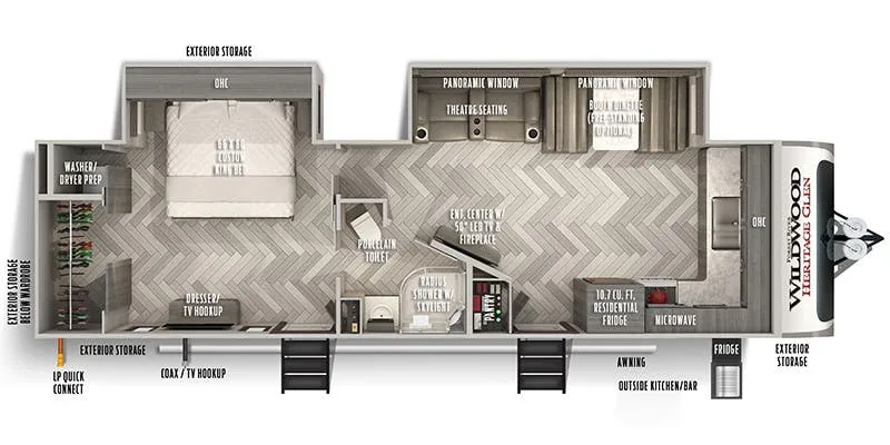 2022 Forest River Wildwood Heritage Glen 270FKS - Floor plan