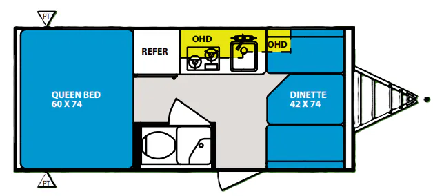 Forest River R-Pod RP-171 floor plan