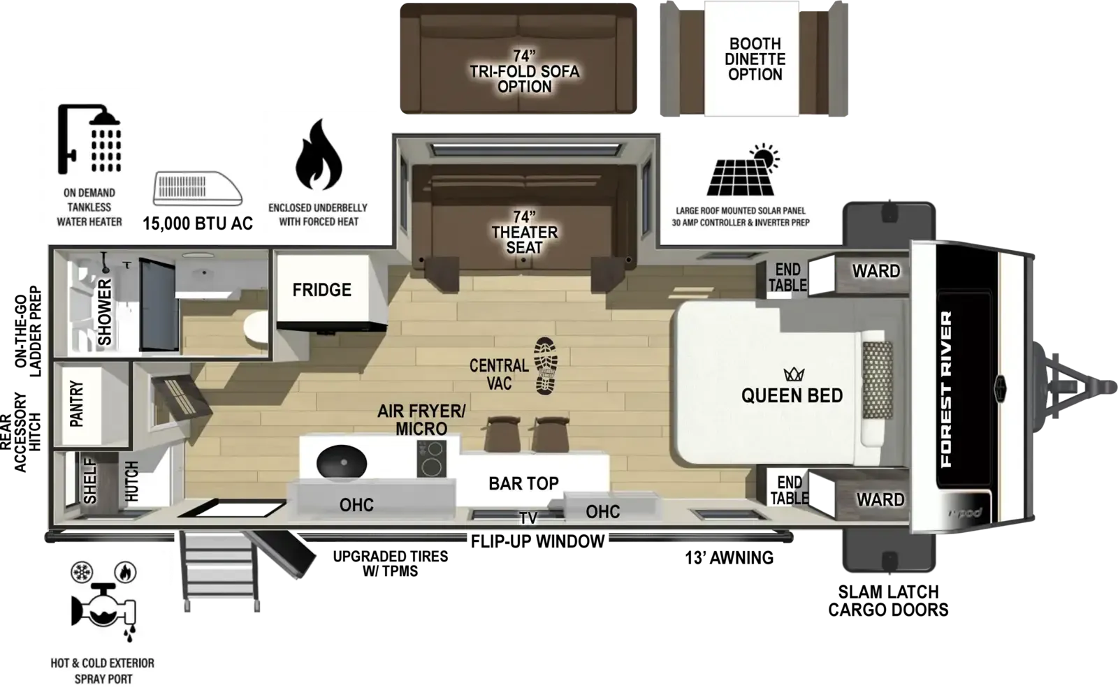 Forest River R-Pod RP-206 floor plan