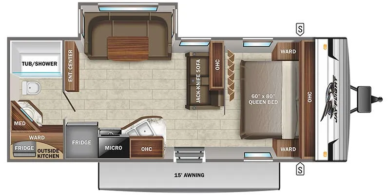 2022 Jayco Jay Flight 24RBS - Floor plan