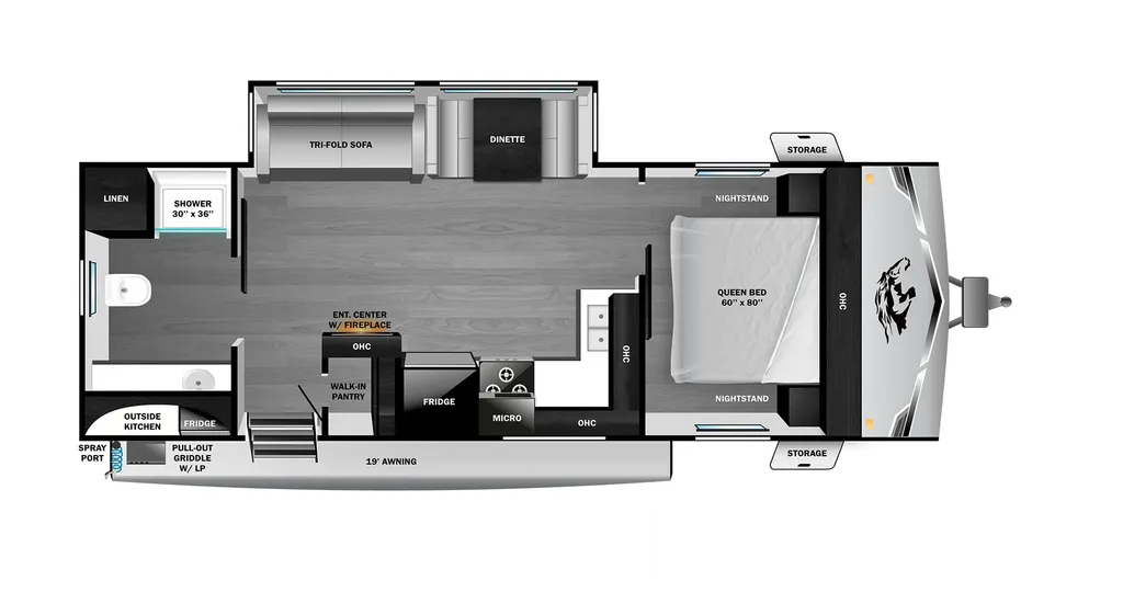 2026 Open Range RV Range Lite 250RBL floor plan