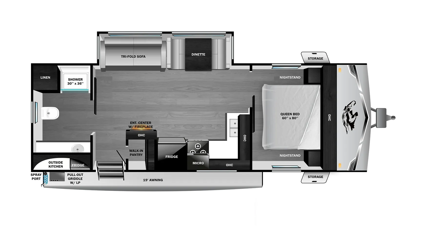 2026 Open Range RV Range Lite 250RBL - Floor plan
