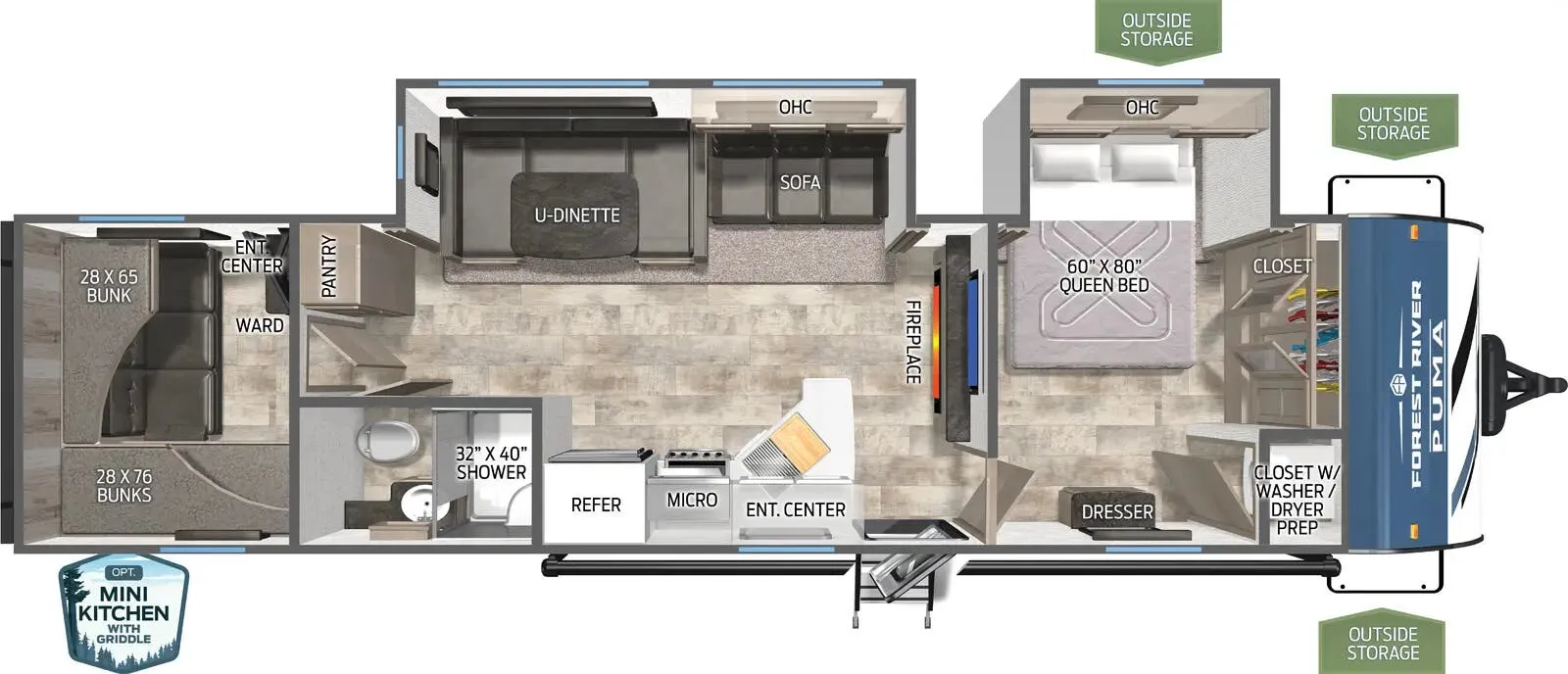 Palomino Puma 29BHSQ floor plan