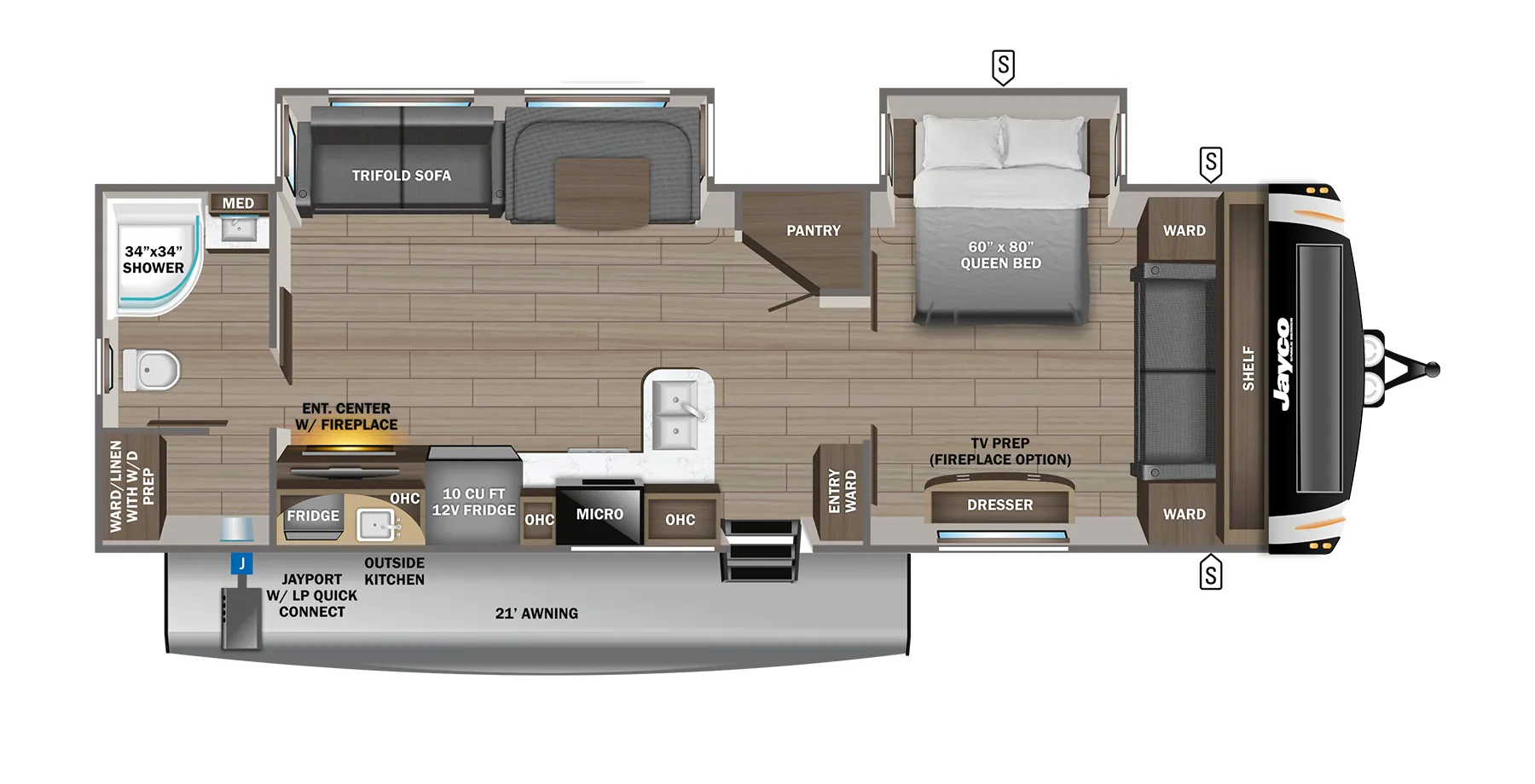 Jayco Eagle HT 320FBOK floor plan