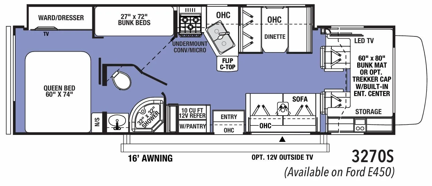 Forest River Sunseeker Classic 3270S floor plan