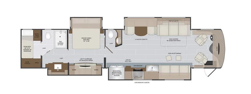 2026 Holiday Rambler Armada 44B floor plan
