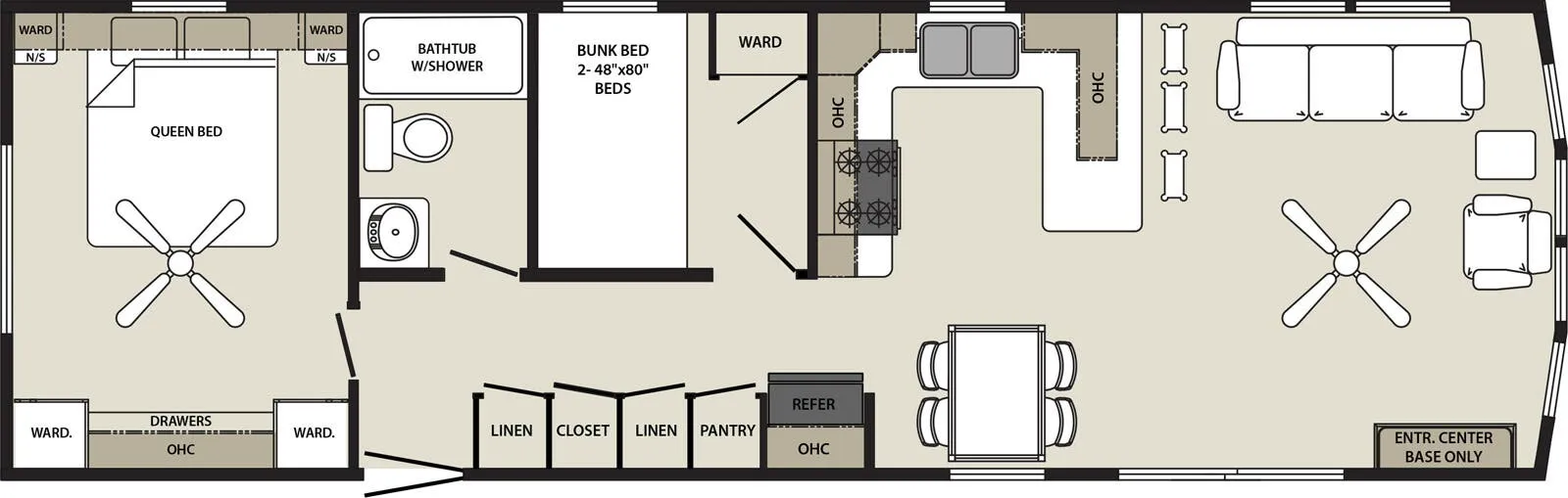 Forest River Quailridge Canada 45-2B-C floor plan