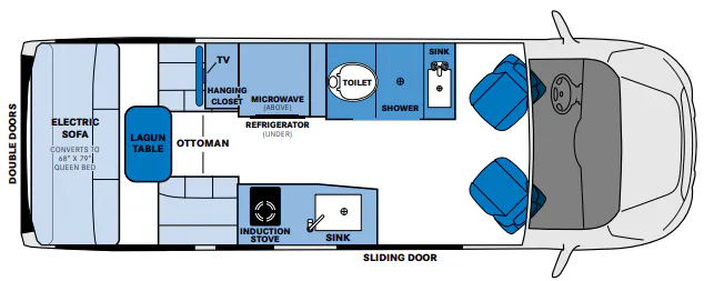Pleasure-Way Ontour 2.2 Base floor plan
