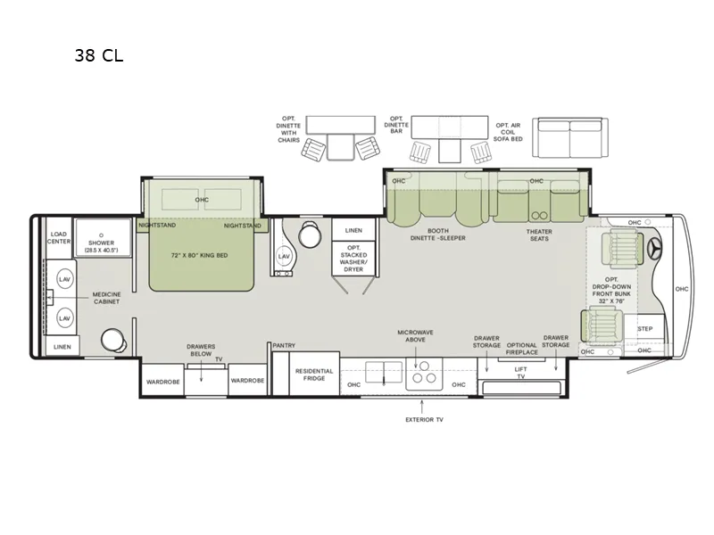 2026 Tiffin Byway 38 CL floor plan