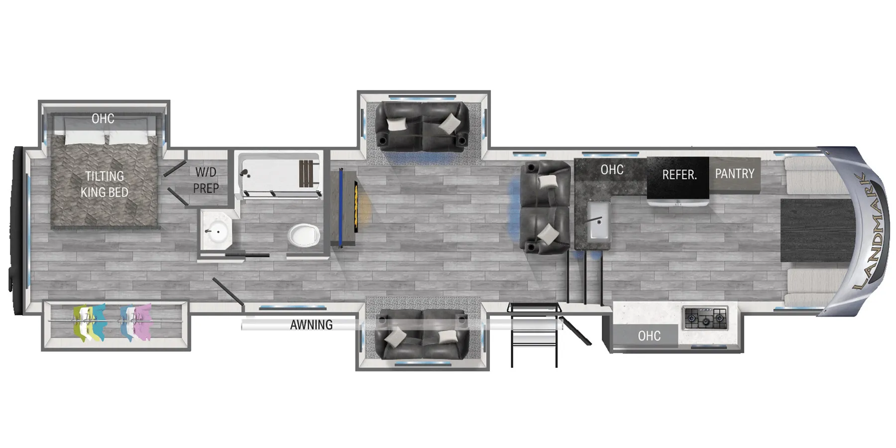 Heartland Landmark Fifth Wheel Tucson floor plan