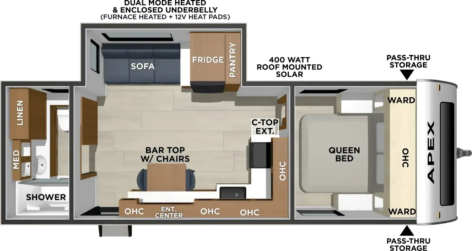 Coachmen Apex Ultra-Lite 244RBS floor plan