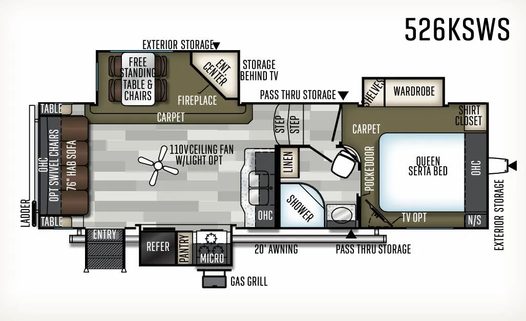 Forest River Flagstaff Super Lite 526KSWS floor plan