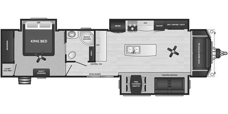 2018 Keystone Retreat 39MKTS floor plan