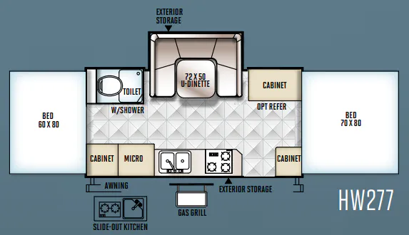 Forest River Rockwood High Wall HW277 floor plan