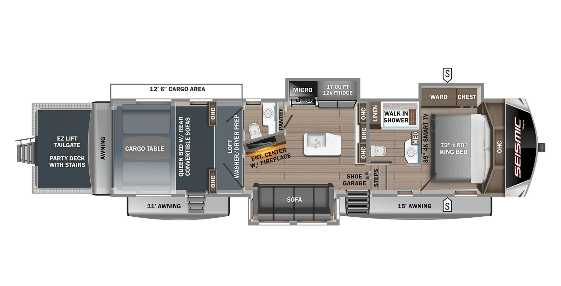 Jayco Seismic Luxury Series 3512 floor plan