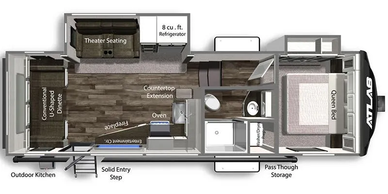 2023 Dutchmen Atlas 2532RDF floor plan