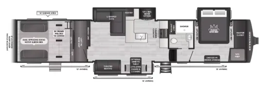 Keystone Fuzion 440 floor plan