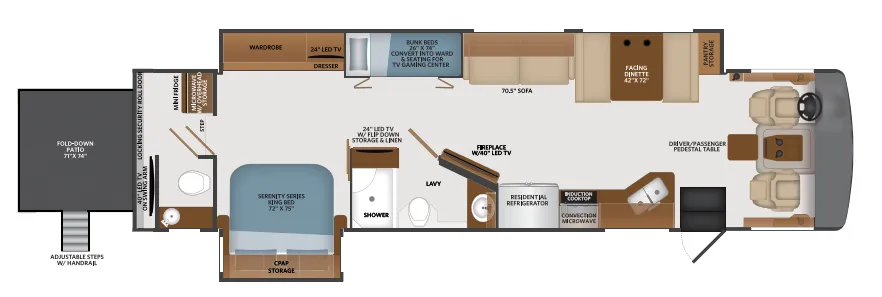Fleetwood Southwind 37FP floor plan