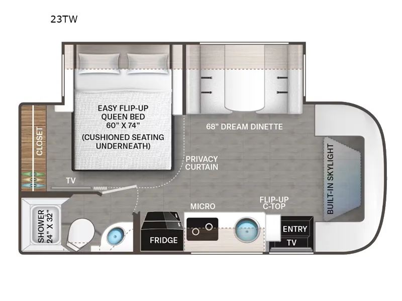 2025 Thor Motor Coach Compass 23TW floor plan