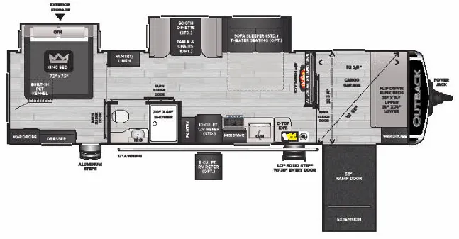Keystone Outback 342CG floor plan