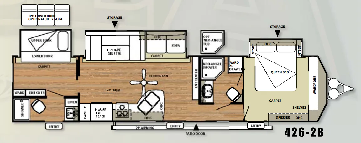 Forest River Salem Villa 426-2B floor plan