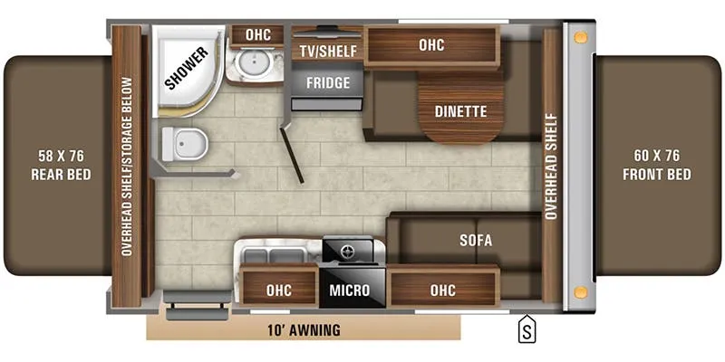 2016 Jayco Jay Feather X17Z - Floor plan