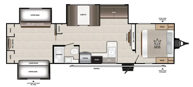 Forest River Salem 31KQBTS floor plan