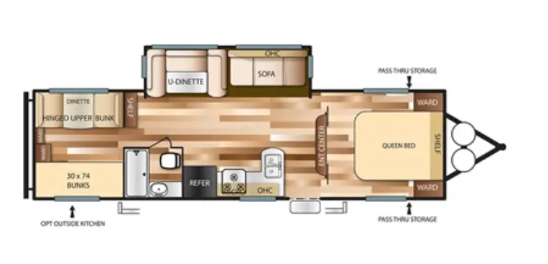 Forest River Wildwood 30QBSS exterior