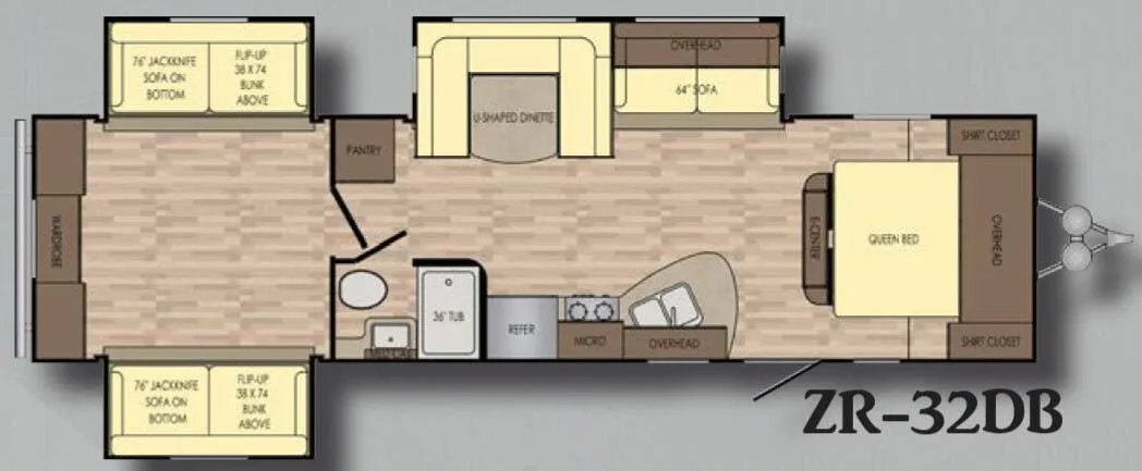 CrossRoads Zinger 32DB floor plan