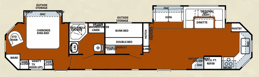 Forest River Cherokee 39KB floor plan