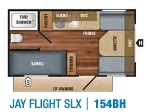 Jayco Jay Flight SLX 7 154BH floor plan